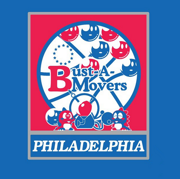Philadelphia Bust-A-Movers logo iron on heat transfer